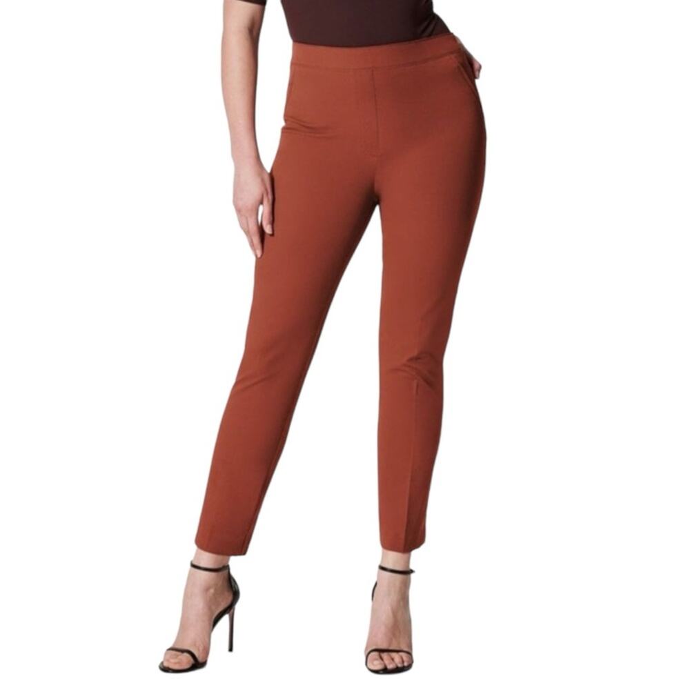 NWT SPANX On The Go Ankle Slim Straight Leg Pant in  Bronze Glow SMALL